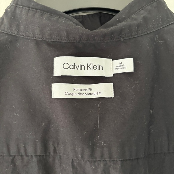 Calvin Klein Boxy Black 100% Cotton Button Up - Size Medium - Picture 8 of 11